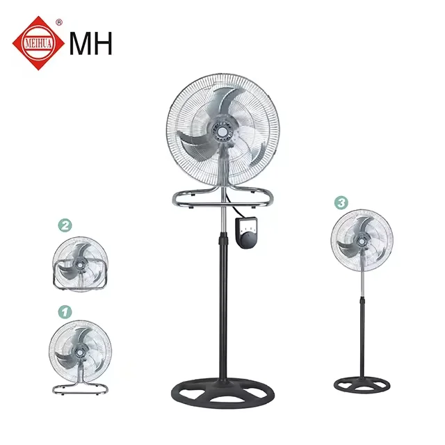 Portable Air Circulation Household 18 inches 3-In-1 Bedroom Metal Blade Vertical Floor Fan