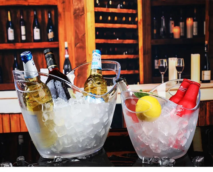 Hot selling High quality 4L 8L 12L boat shape wine beer plastic ice bucket for bar wholesale