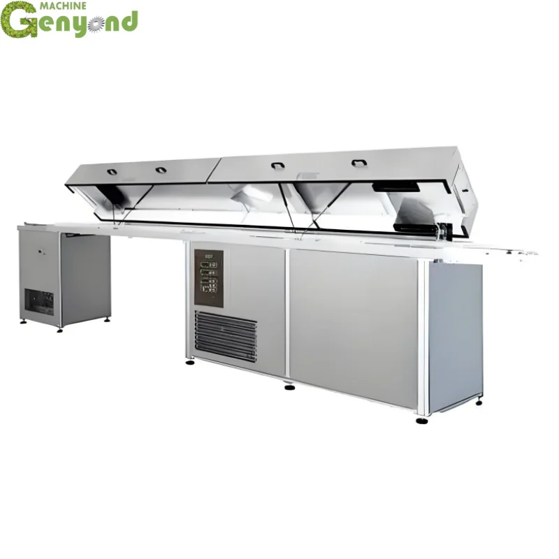 Shanghai Genyond Chocolate Panning Machine Coating Equipment Chocolate Small Enrober Cooling Tunnel