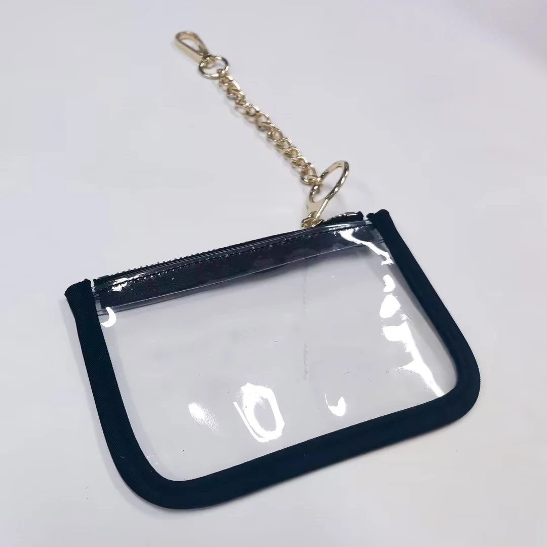 Keymay Summer New Type RTS Cute 6 Colors PVC Coin Purse Keychain PVC Wallet Girls Tote Clear Purse