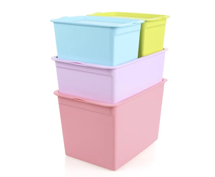
Multiple color eco friendly household home office plastic storage boxes & bins for Storing daily stuff and necessities 
