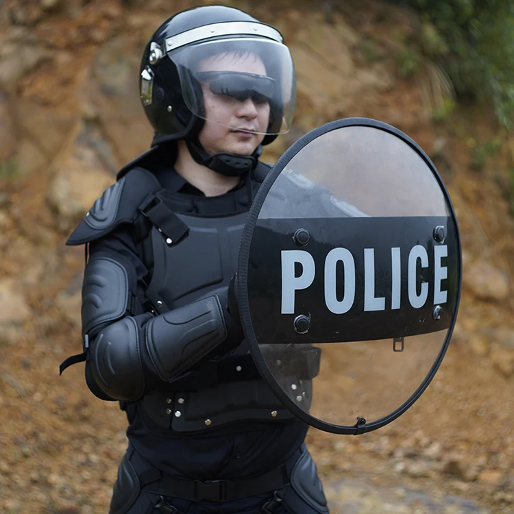 Round UV stabilized polycarbonate Anti Riot Shield with 95% transparency Anti-Riot Shield