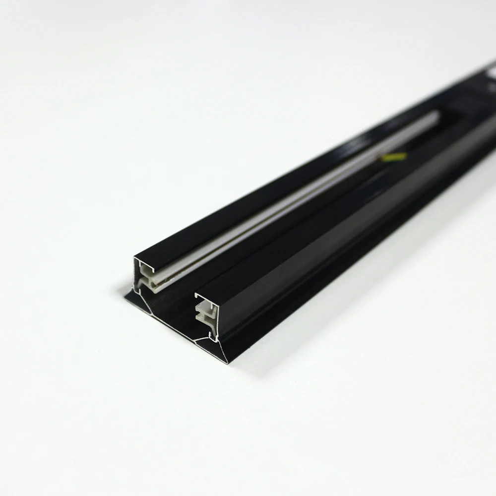 Hot cross-border sale black square straight connector for 2 wire LED lighting track connect