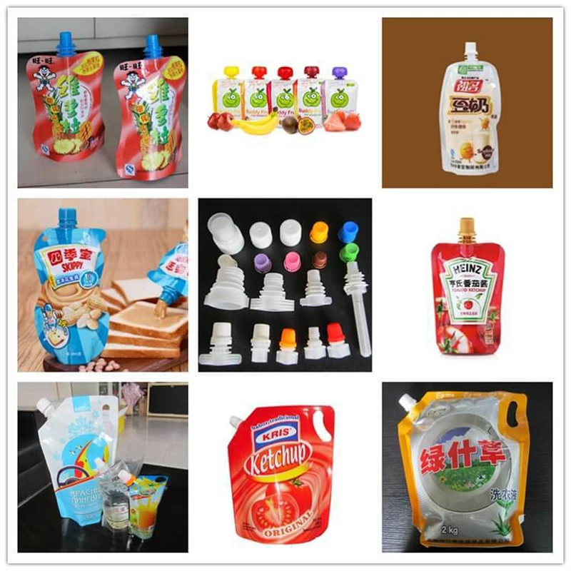 Pouch Bag Filling Machine Automatic Tomato Sauce Ketchup Stand up Spout Pouch Filling Packing And Capping Machine