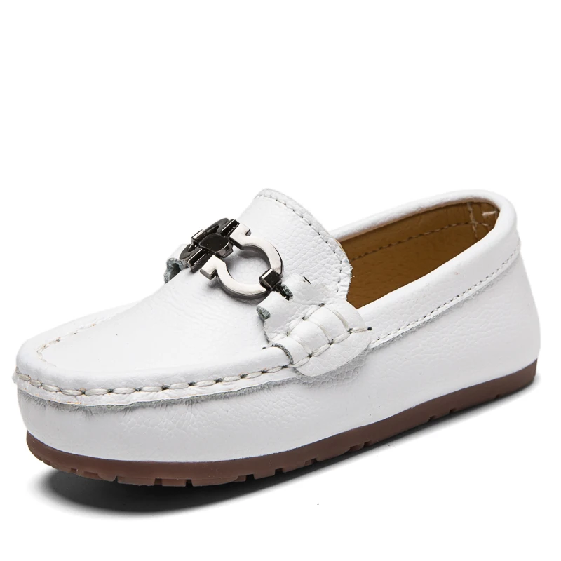 Дышащая кожаная обувь, модная детская обувь с перфорацией