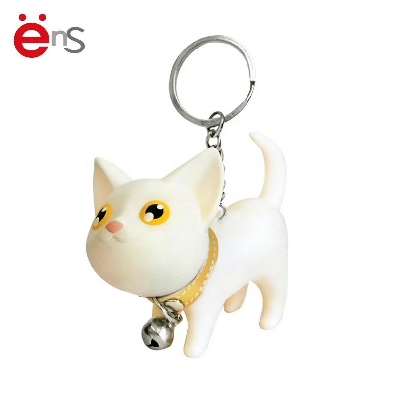 
Lovely Animal Cartoon Cat Soft Vinyl Cute Custom Make Keychain 