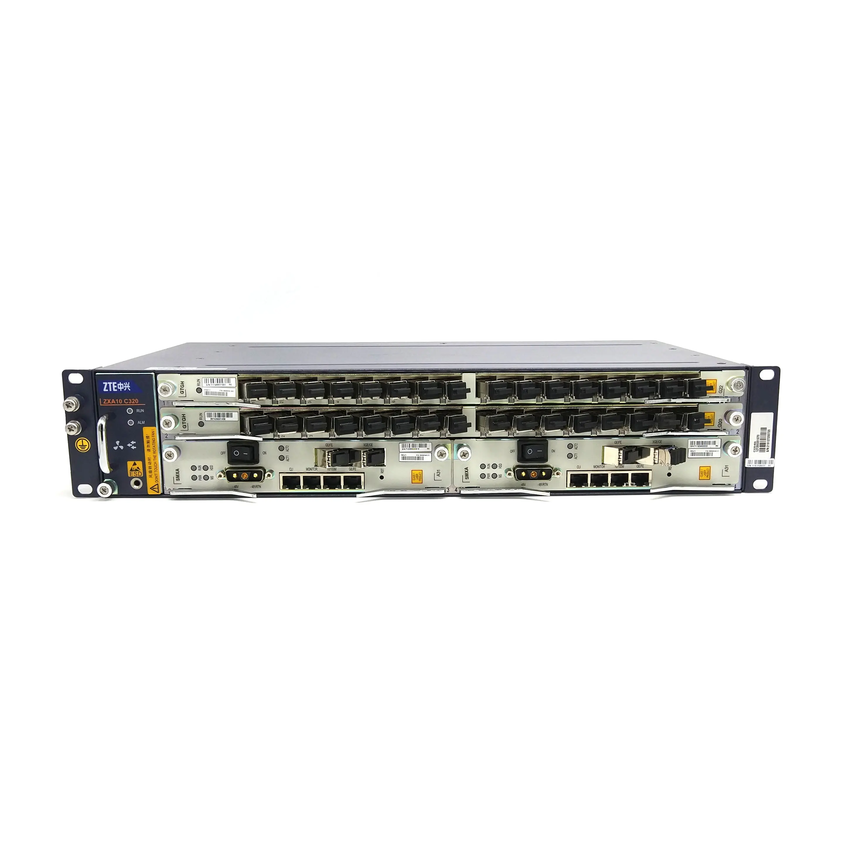  ZTE ZXA10 C320 EPON OLT 32 порта с 2 карты ETGH Двойной вход питания постоянного