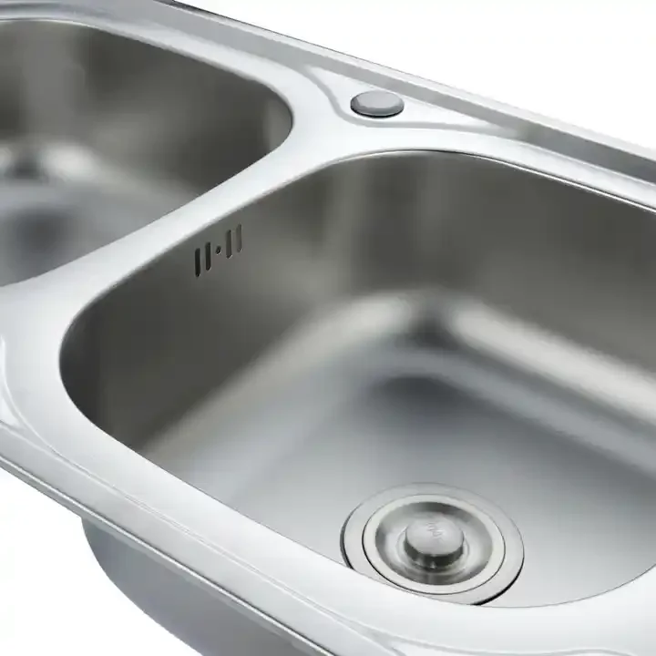 Newest stainless steel double bowl sink kitchen bathroom , hand made bathroom kitchen sinks