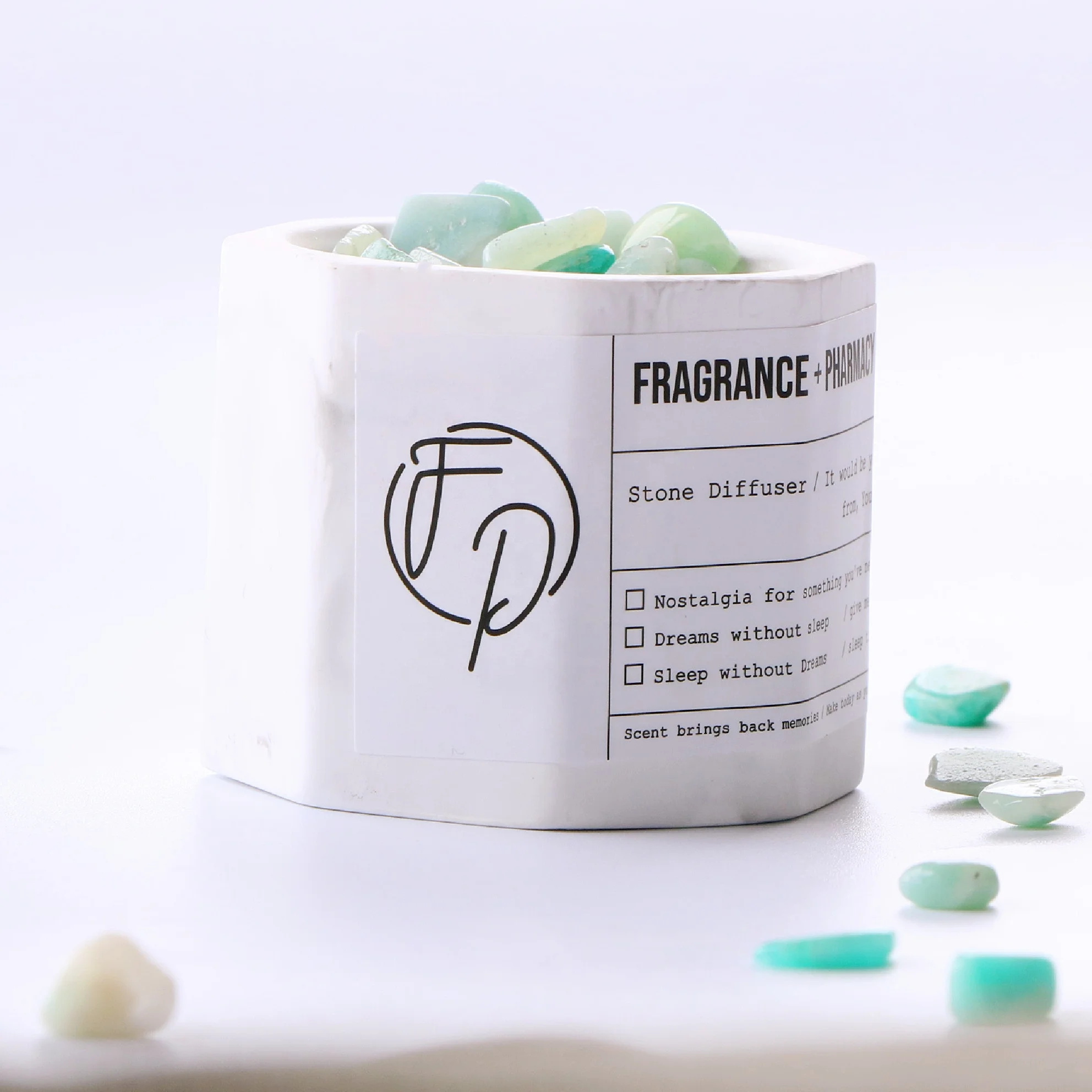 Car Home Decoration Air Freshener Ceramic Holder Crystal Stone Aromatherapy Perfume Essential Oil Diffuser