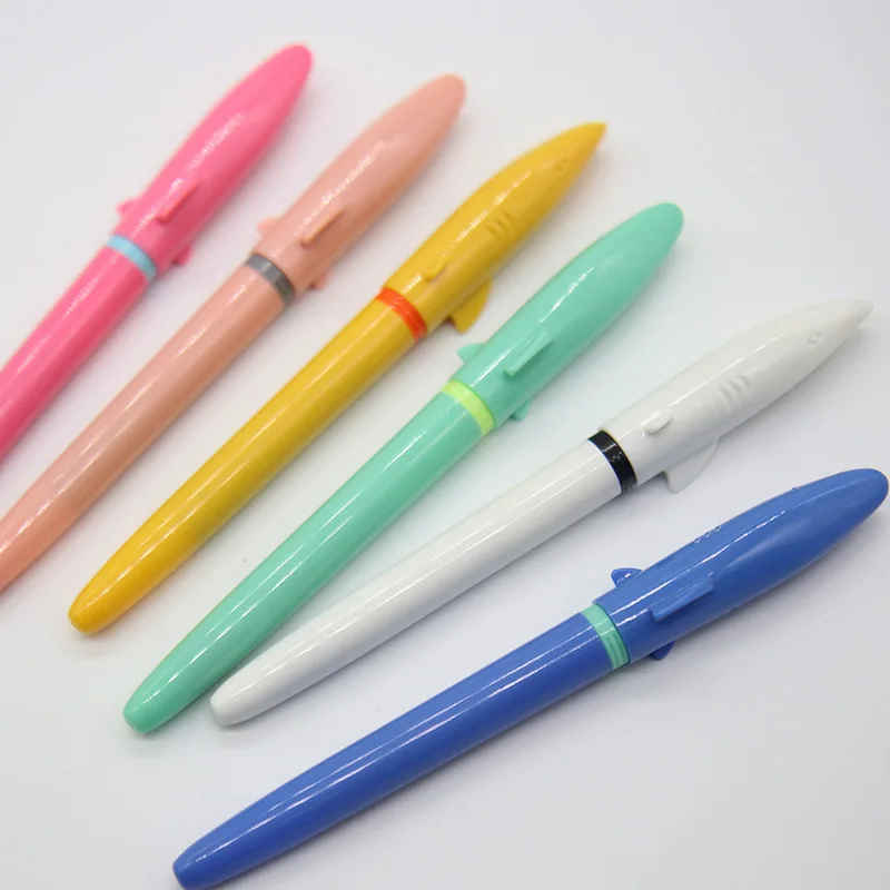 Kawaii 2022 New Design Shark series Promotional Plastic Novelty Fountain Pen With Custom Logo