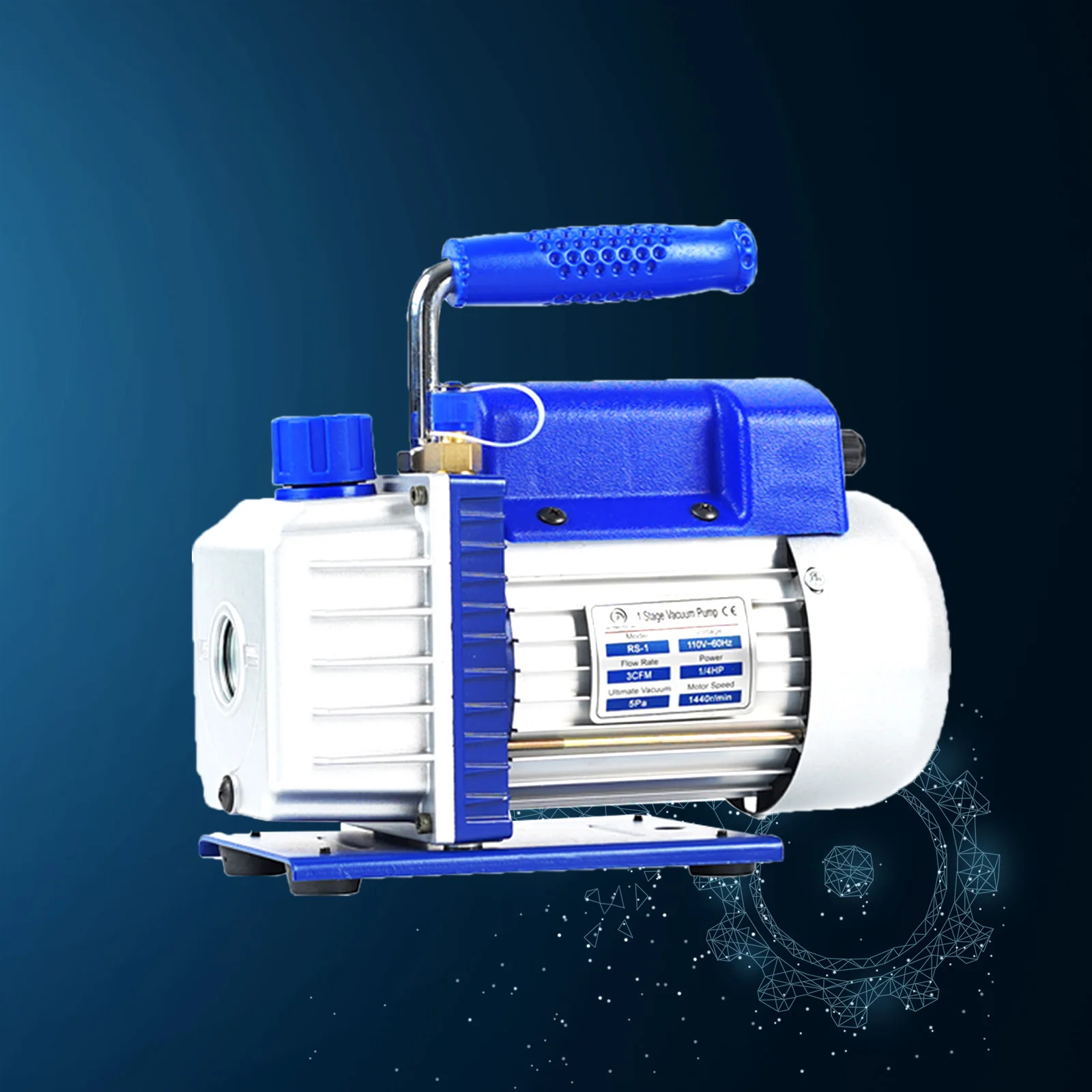P PBAUTOS  3.5CFM 4CFM 1/4HP Single Stage vacuum pump 3gal 12Liter vacuum casting resin chamber