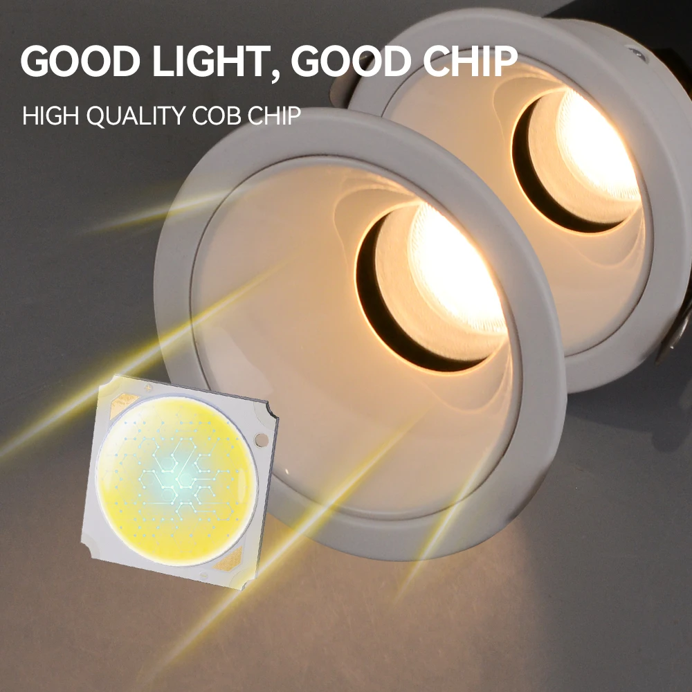 NEW Home Lighting Indoor Aluminum AC220V 3 Colors White Light Natural White Surface Mounted Recessed LED Spotlight LED Downlight