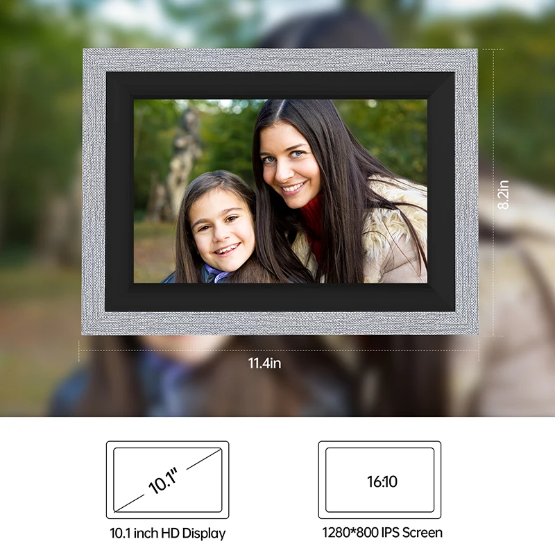 10 1 дюймовая цифровая фоторамка PRITOM 1280x800 IPS экран рамка для фотографий с