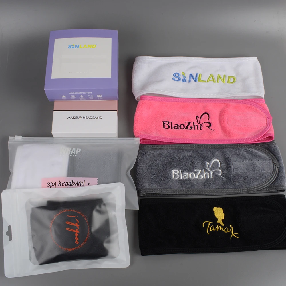 Custom Private Label Microfibre Skincare Hair Band Head Band For Washing Face