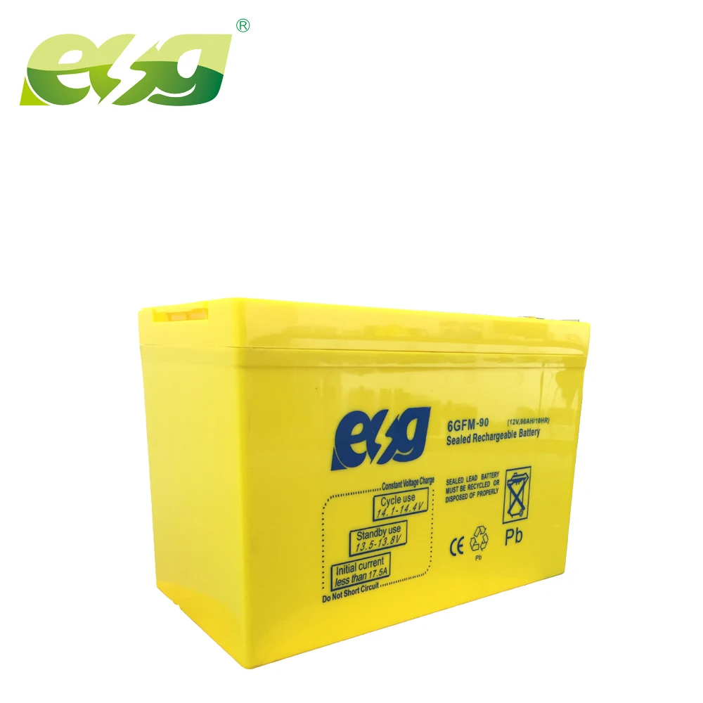 ESG CHINA Wholesale Competitive price 12v 90AH 100AH 120AH 250AH SMF UPS AGM Solar Storage Battery