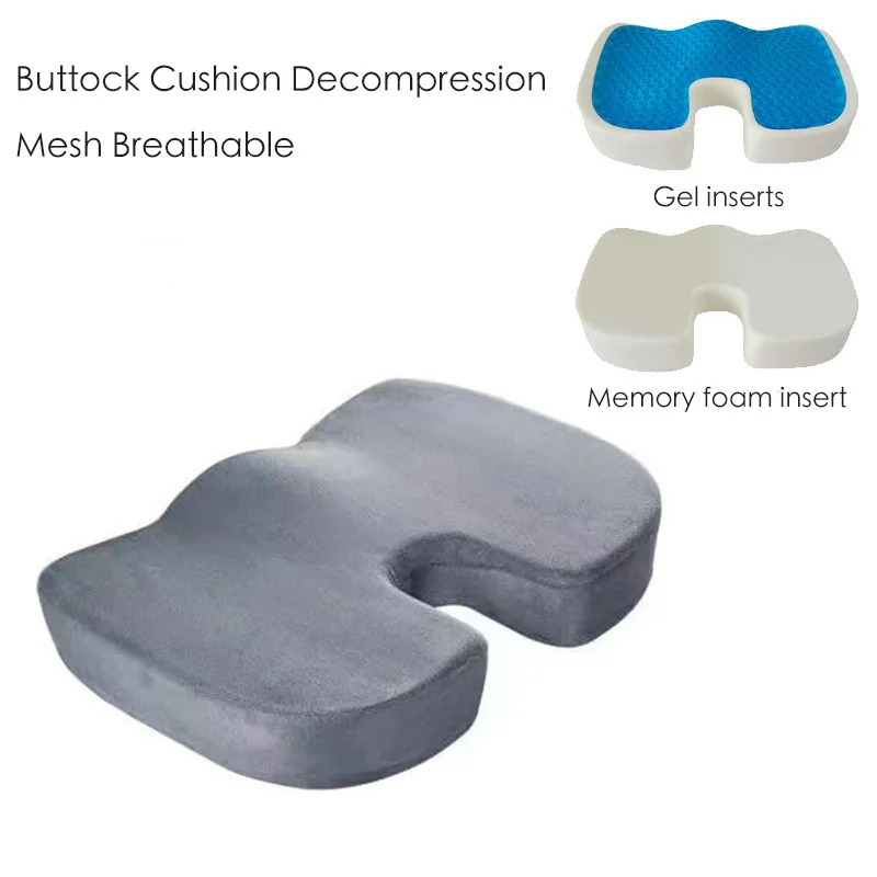 Hot Selling Customizable Orthopedic Gel Car Seat Cushions For Office Chair and Car Soft Memory Foam Car Seat Cushion