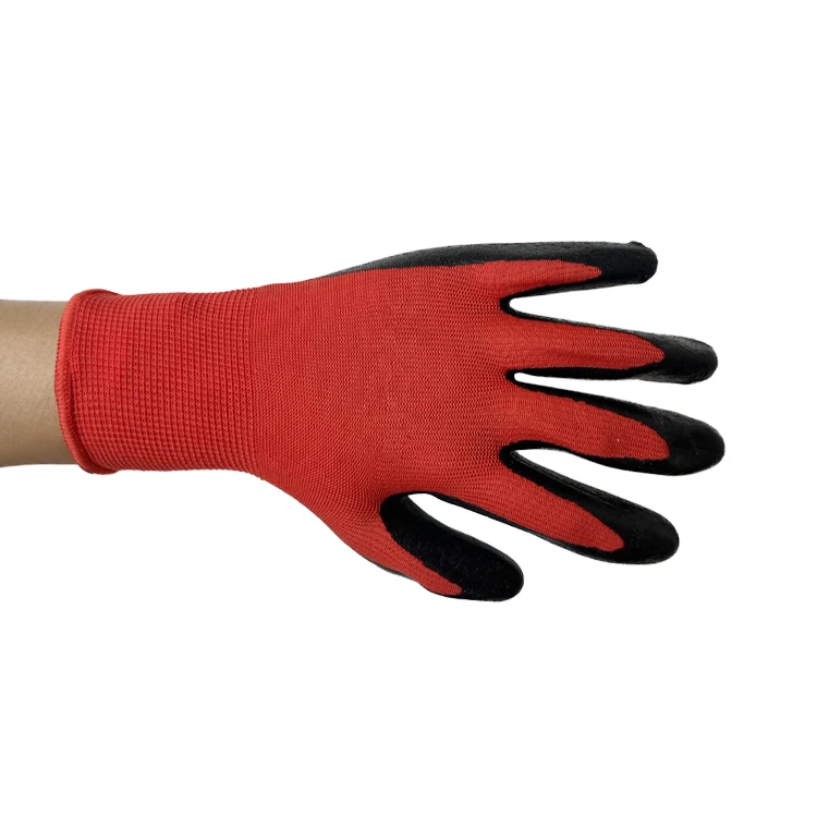 China Wholesale Construction Garden Safety Work Gloves & Protective Gear Rubber Latex Rubber Coated Gloves for WorkChina W