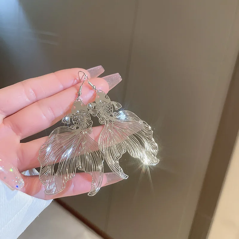 KAITIN Fashion Elegant Koi Small Fish Pendant Earrings Wholesale Designer Korea Earrings Jewelry For Women