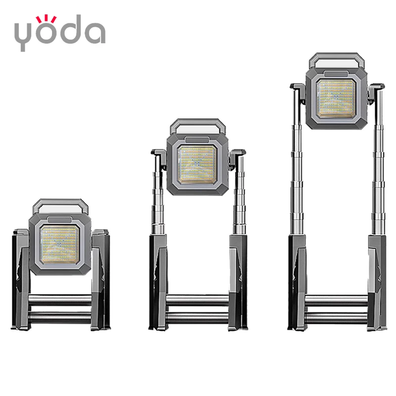 type c portable handhold 360 degree adjustable height telescopic led cob work light