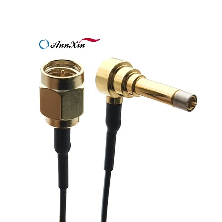 Antenna Extension Pigtail Cable SMA Male to MS156 Male Right Angle C2 Plug RF 1.37  Cable