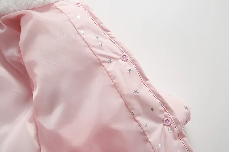 
Long Sleeve Winter Warm Cotton Jacket Puffy Lightweight Fashion Winter Little Girls Short Hat Kids Cotton Warm Coats 