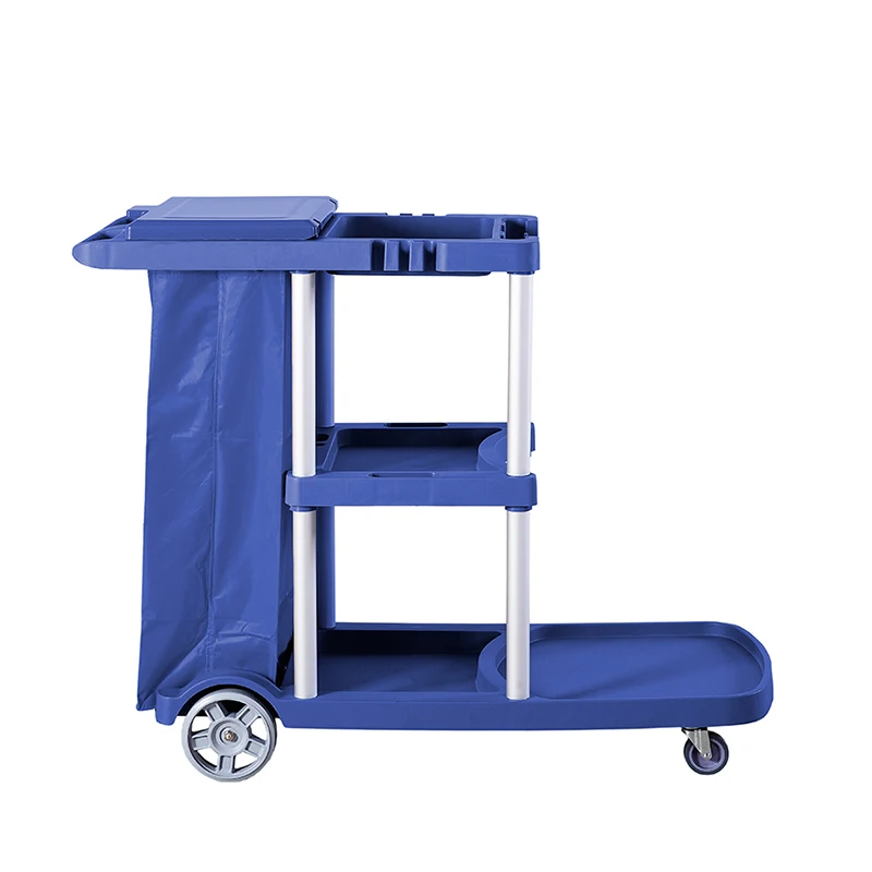 Тележка с 3 полками для уборки гостиниц, больниц из алюминиевого сплава, тележка для уборки