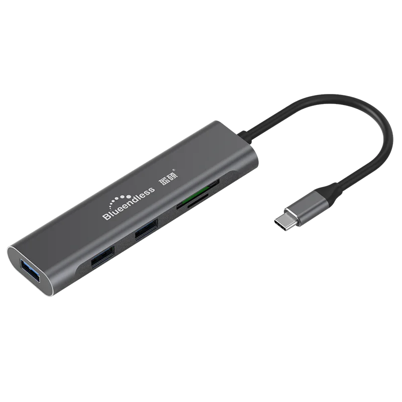 Устройство для чтения карт usb адаптер 5-разъемное зарядное usb-устройство Тип c док-станция ноутбука с USB 3 0 TF/SD 4k HD 5 в 1 несколько портов C
