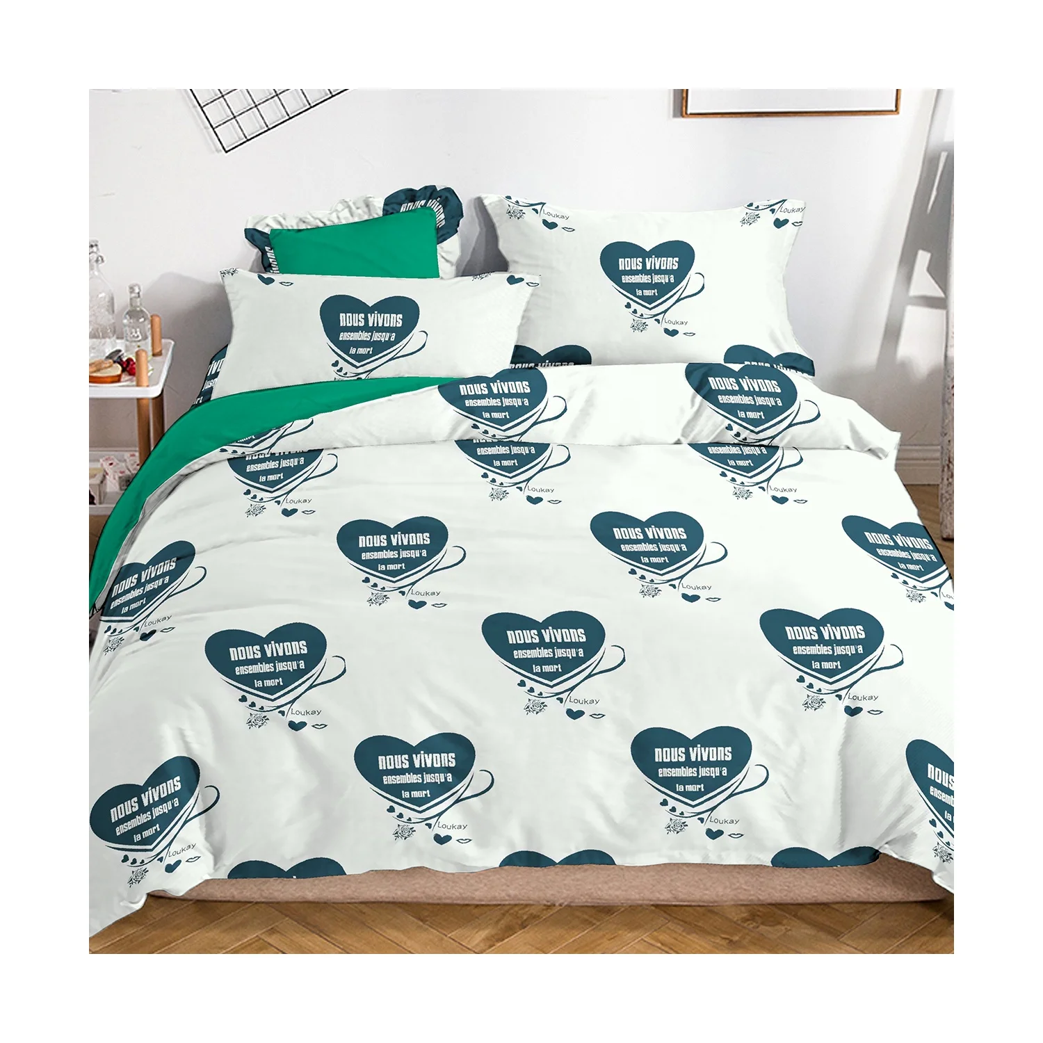 Soft 100% polyester brushed bed sheet fabric printing service