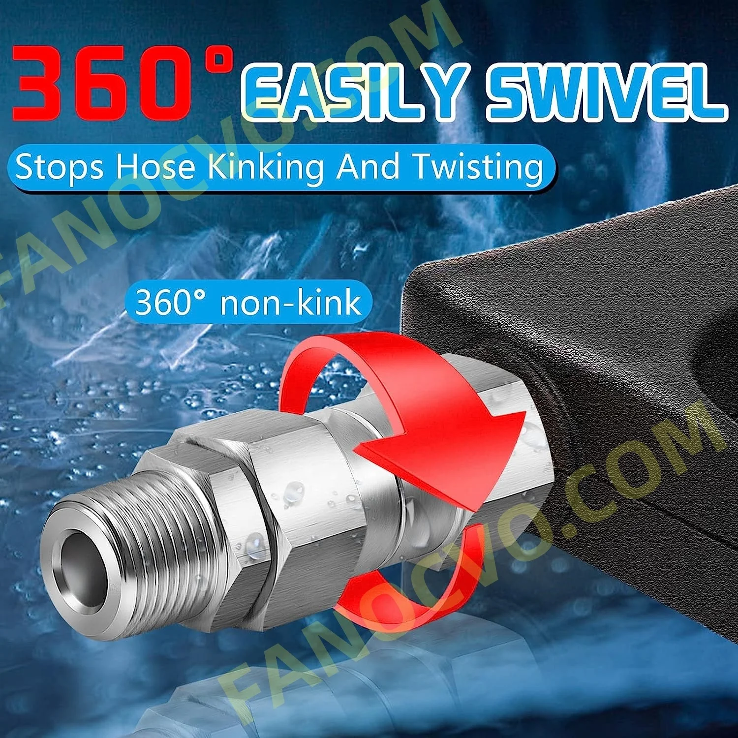 SS304 Stainless Steel  Swivel  High Pressure Coupling  3/8 inch  Pressure Washer Swivel Joints
