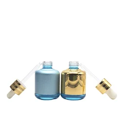 50ml 100ml 250ml 500ml 750ml 1000ml luxury design customized colors aluminum dropper essential oil bottle wholesales