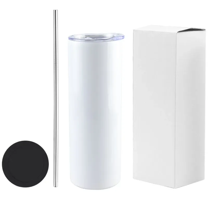 USA warehouse free shipping double wall sublimation stainless steel tumbler 20 oz sublimation blank tumbler