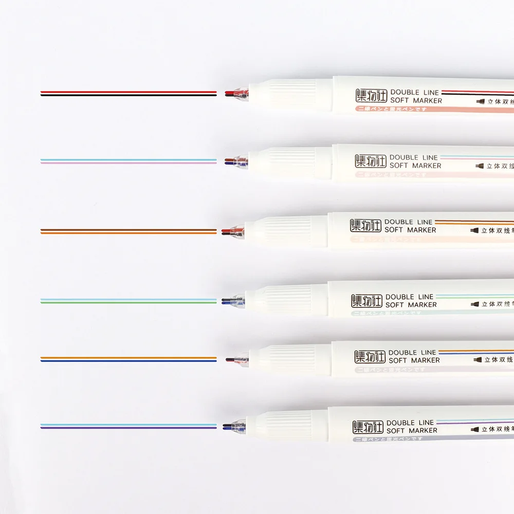 Multi color fluorescent marker pen highlighter marker pen with chisel tip