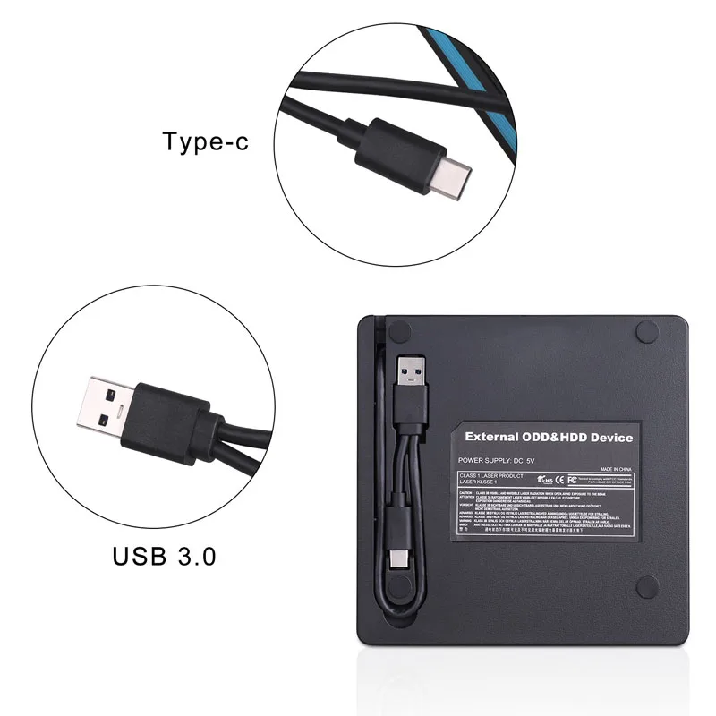  Внешний DVD-привод USB 3 0 портативный CD/DVD +/-RW-привод для ноутбука CD ROM горелка совместимая с ноутбуком настольным