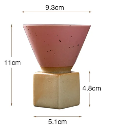200ml big capacity Funnel cone without handle  arabic ceramic coffee cup