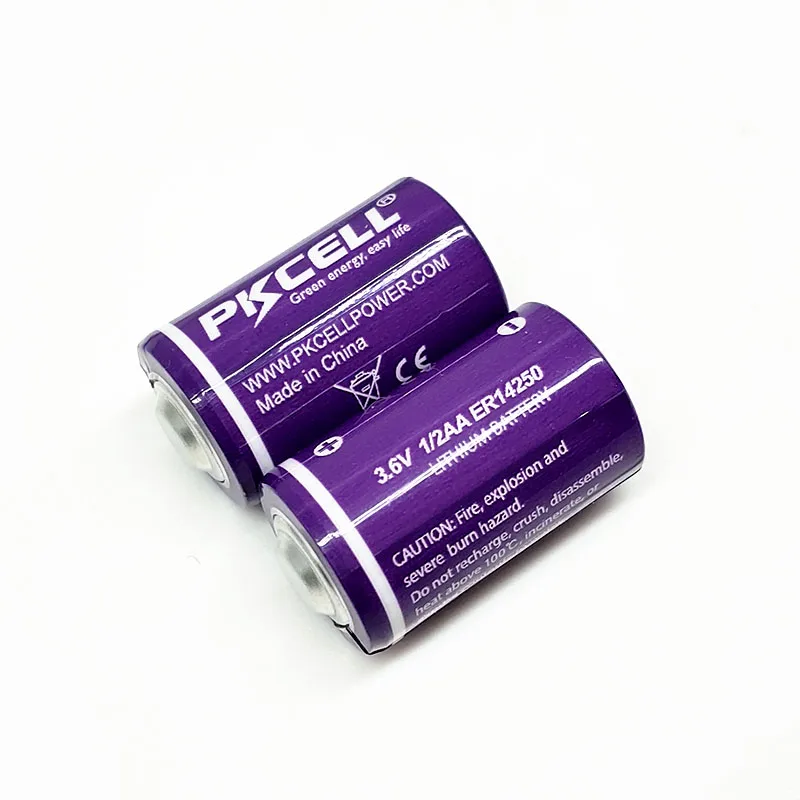 Литиевая батарея PKCELL 3 6 В 1/2AA ER14250 ER34615 ER14505 для детекторов