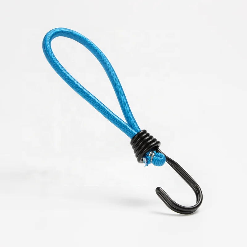 Heavy Duty High Strength Elastic Cord 6mm Bungee Cords UV Resistant Elastic Bungee Cords with Metal Hook