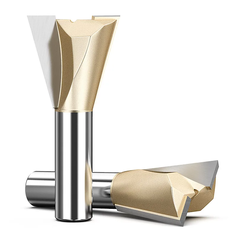 HUHAO Woodworking Engraving bit Small Dovetail Slotting Tenoning Milling Cutter Dovetail Router Bits