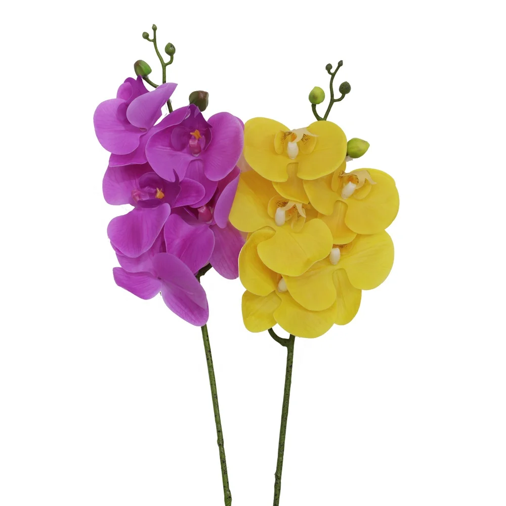 Hight Quality Artificial Flowers Real Touch Phalaenopsis Orchid Spray Plant