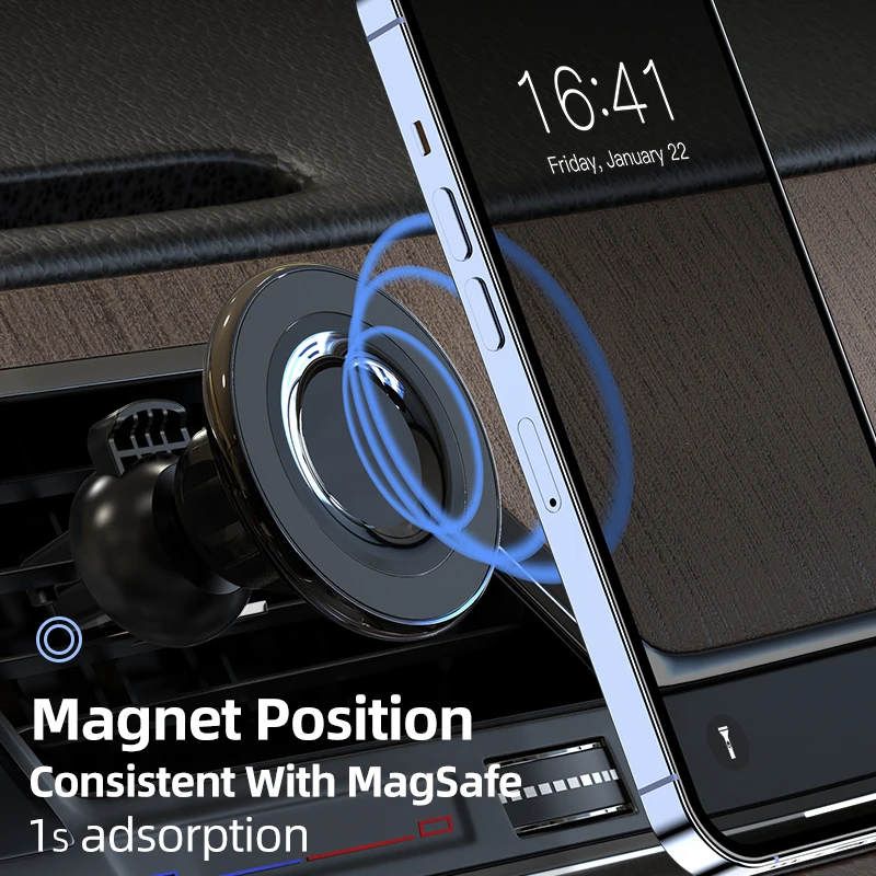 For iPhone 12 13  Magsafing Air Vent Mobile Phone Car Mount Stand Holder For Xiaomi Universal Magnetic Car Phone Holder