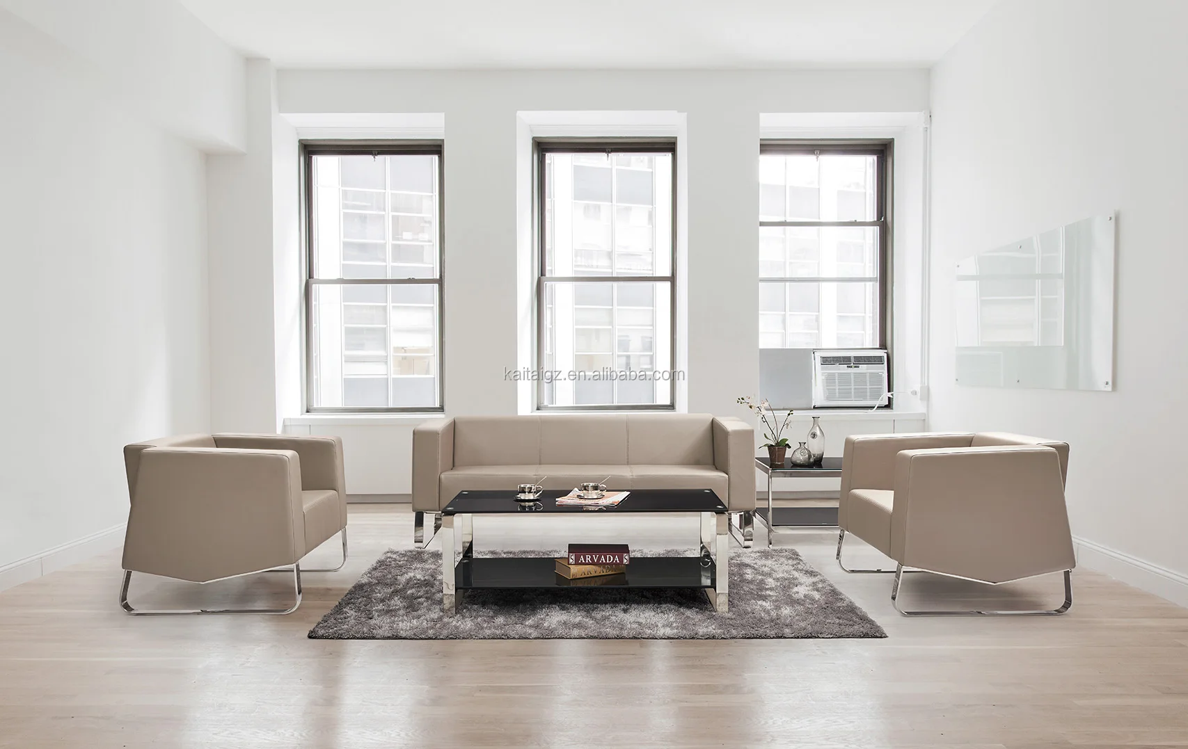 K8812 PU leather office sofa set conference business sofa set using from China living room sofa