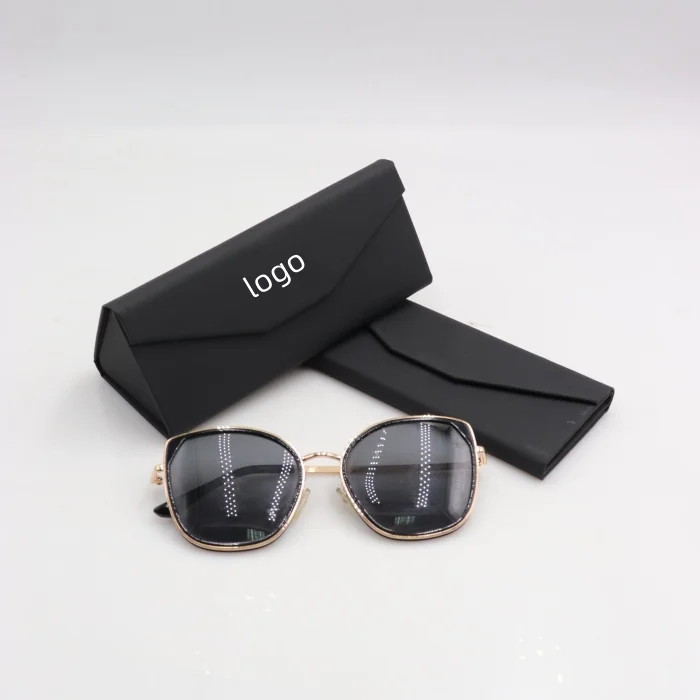 Hot Sale Custom logo sunglass case folding triangle glasses case eye wear packaging box glasses case