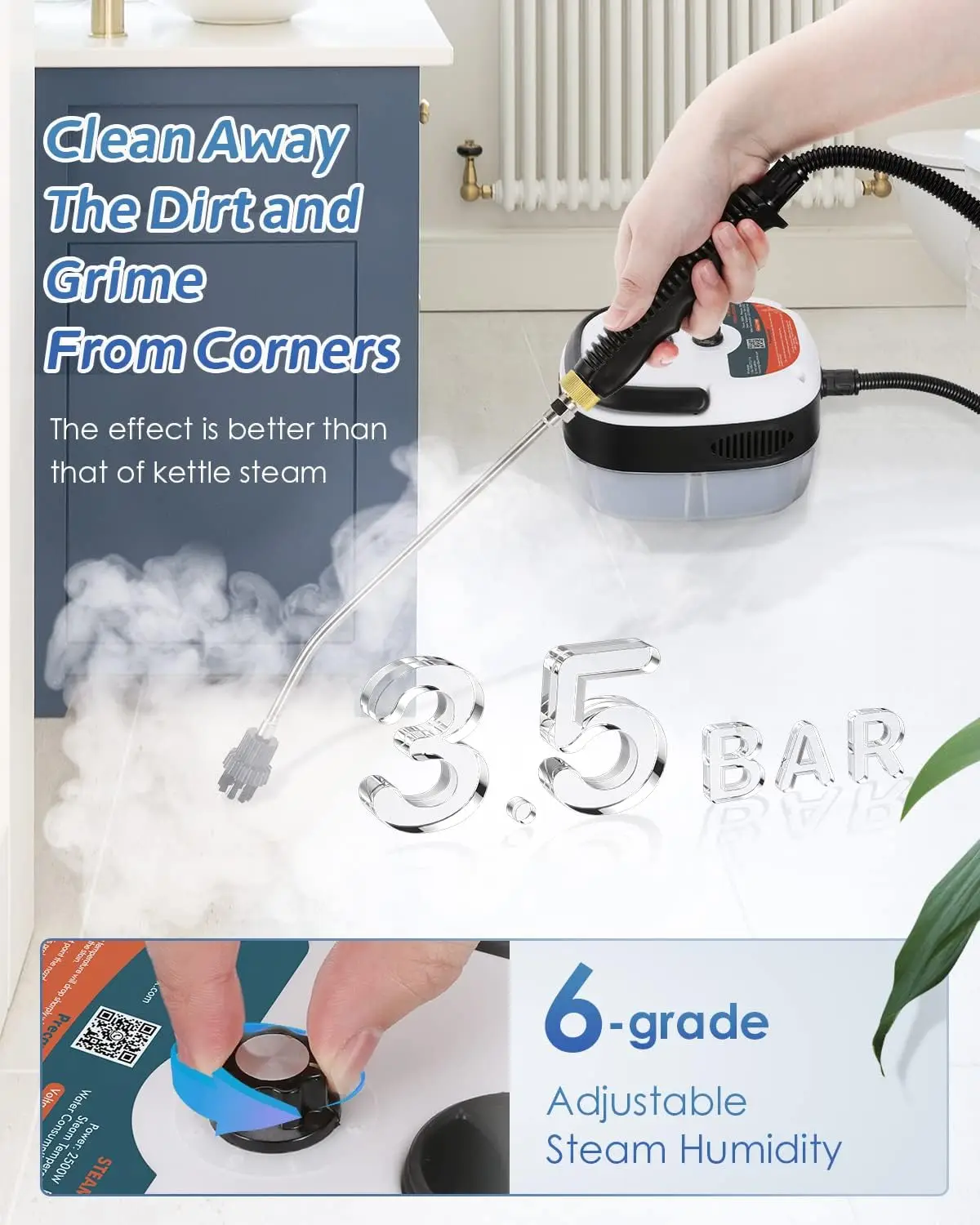 Multi Purpose High Temperature Portable Household Steam Cleaners Electric Carpet Steam Cleaner
