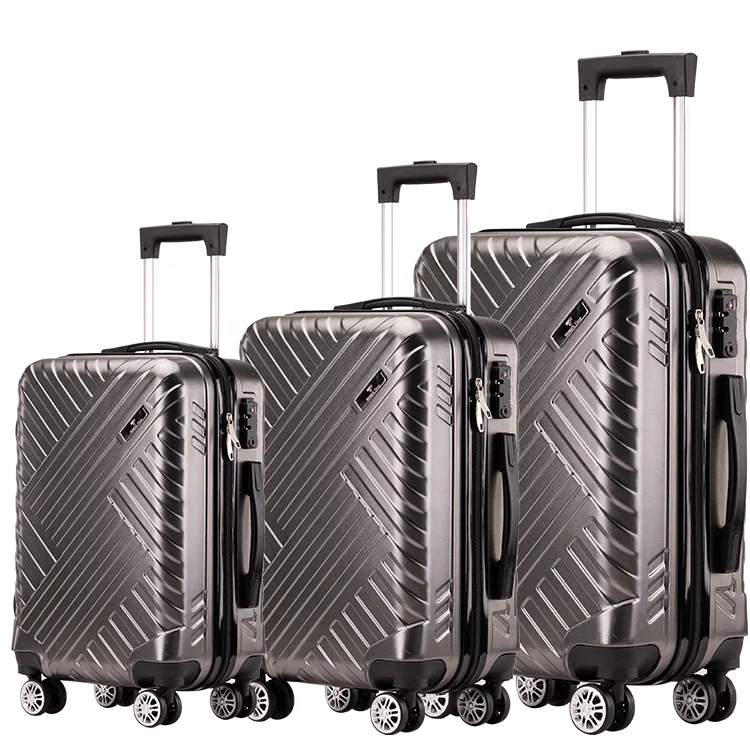Factory Cheap Price ABS+PC trolley suitcase 3 Pcs carry on luggage set