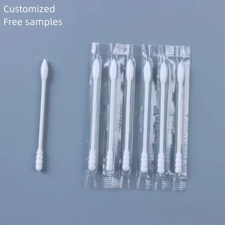 Ear Cleaning Sticks Cotton Swab With Paper Stick Pointed Tip Cotton Buds