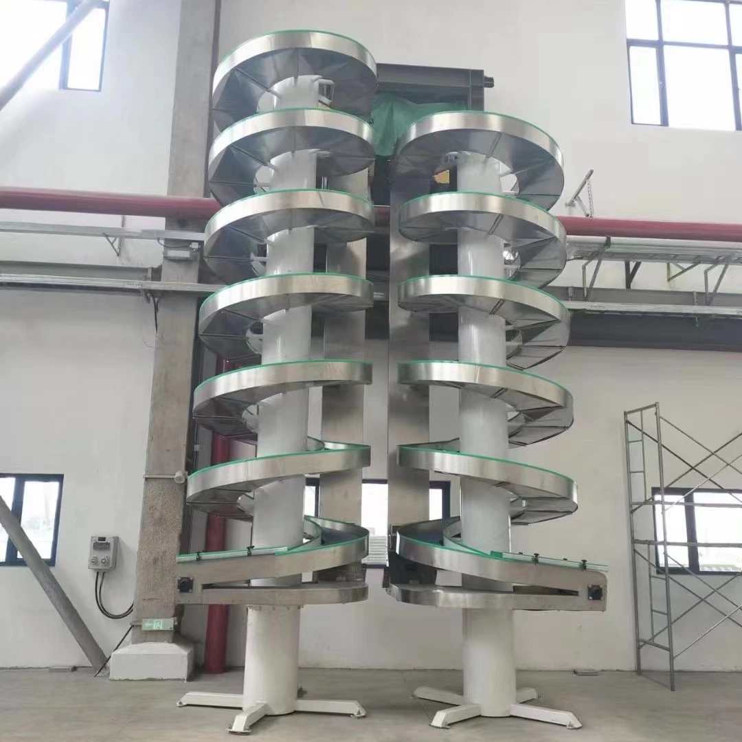 Heavy Duty Steel Spiral Lifting Conveyor  for factory warehouse use