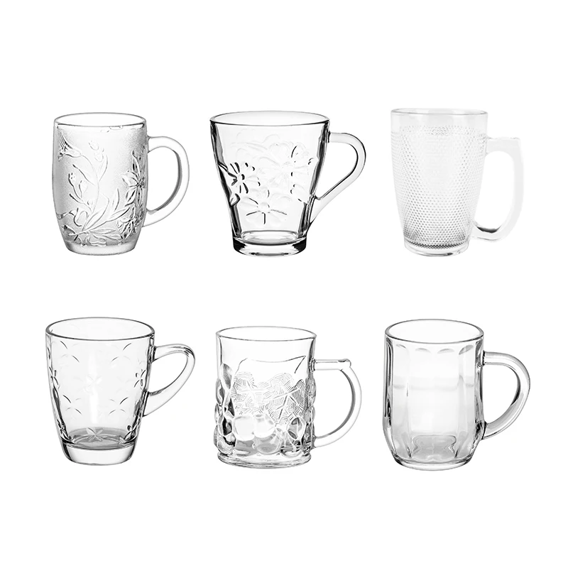 Factory direct sale glass beer mugs wholesale borosilicate glass coffee tea cup mug