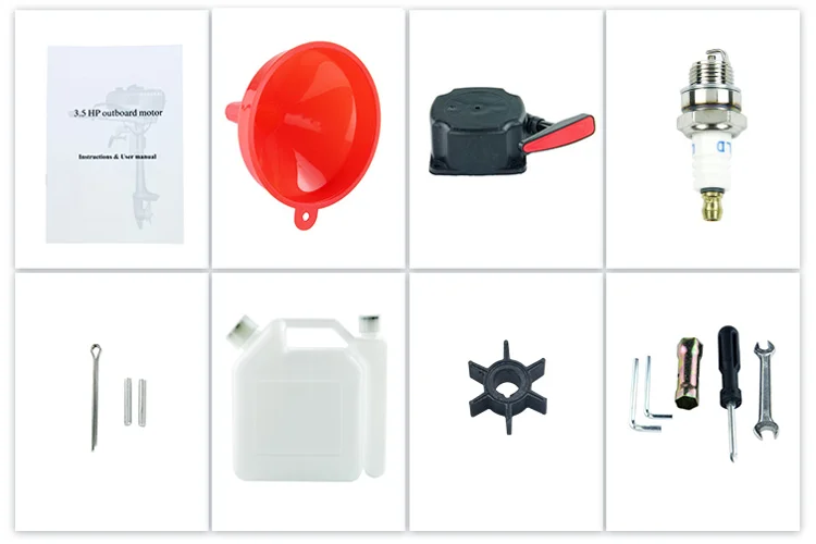 2 Stroke 3.5hp Small Gasoline Outboard Engines Motor For Boat