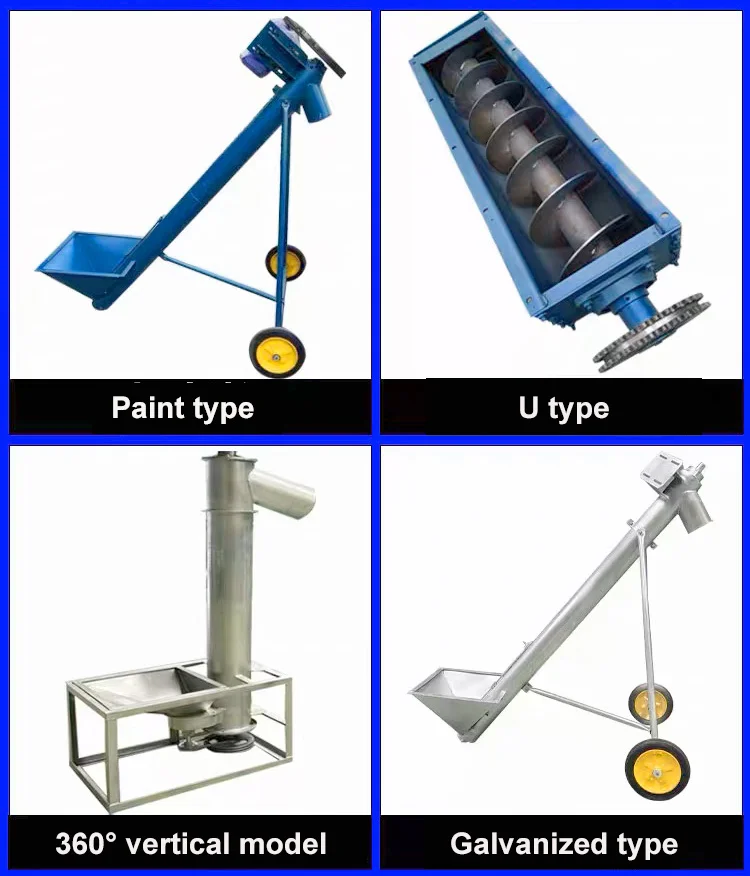 Automatic Small Screw Conveyor Screw Conveyor Stainless Steel Customized  Screw Conveyor