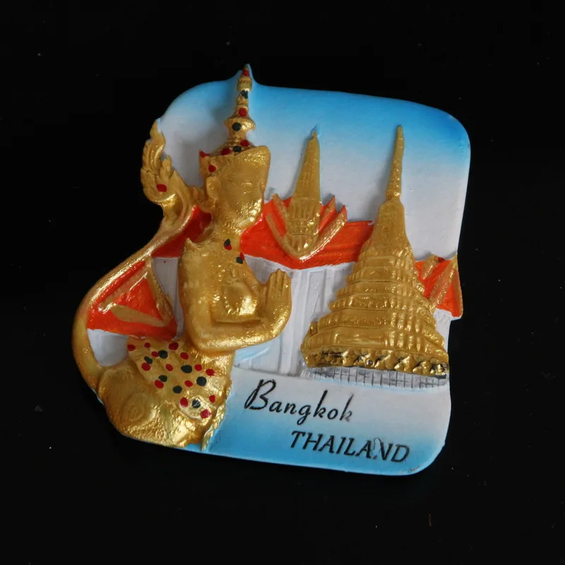 Wholesale custom design Pattaya Bangkok Thailand tourist souvenir resin logo fridge magnet