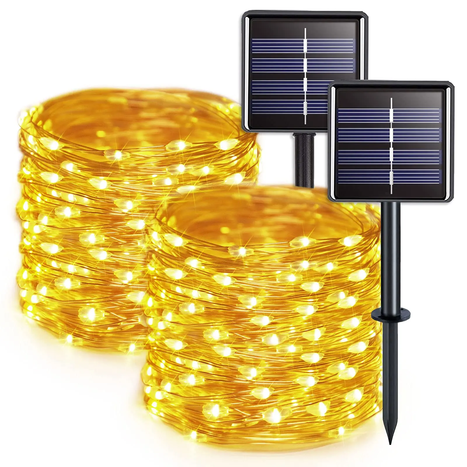 22m 220 Led Solar Luces De Navidad Christmas Outdoor Decorative String Light Solar Power Holiday Lighting Led Christmas Lights